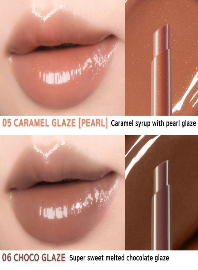 BBI@ BBIA BBIA Over Glaze Stick - Lip Plumping Gloss Melting Balm Lipstick, Intensive Volume Up, High Shine & Glossy, Ultra Watery Moisturizing & Volumizing, Glowy Texture, Korean Lip Makeup (06 CHOCO GLAZE) - Image 2